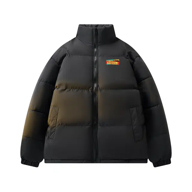 依文 面包服简约纯色休闲宽松防风防寒保暖加厚舒适百搭时尚设计感新元素棉服 男女同款 藏青色