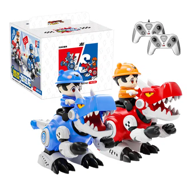 纽奇 恐龙碰碰车 双人亲子对战  盒装 可充电 遥控玩具