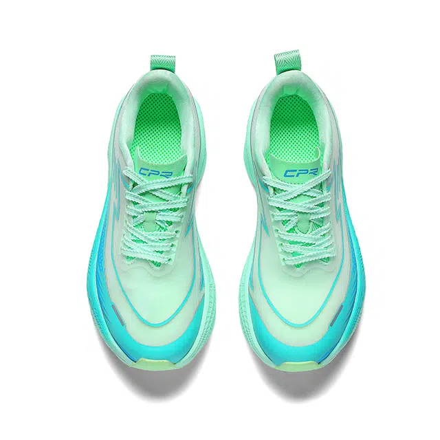 金莱克 舒适潮流减震防滑透气 低帮 尼龙碳板 马拉松跑步鞋 男女同款 冰翠绿