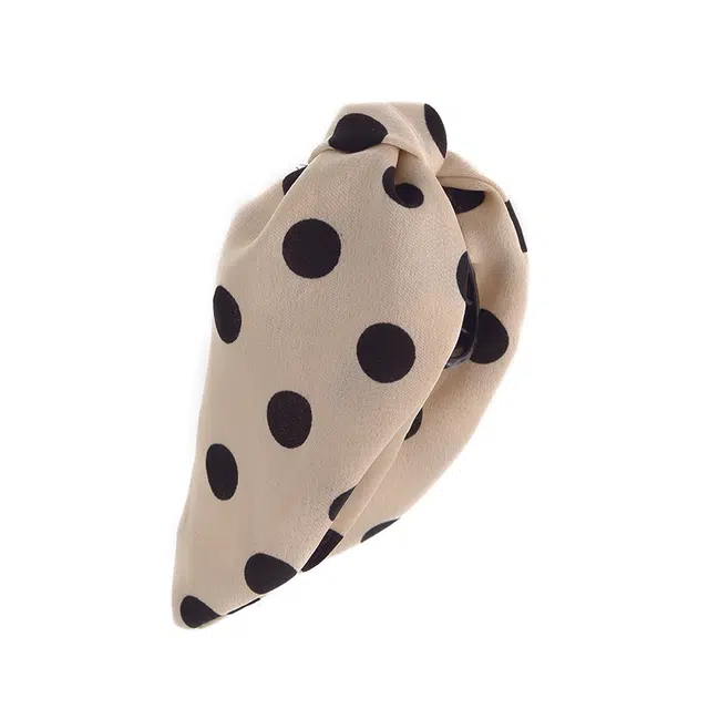 如花梦 波点蝴蝶结抓夹中号马尾夹鲨鱼夹#好运 毛毡 发夹 女款