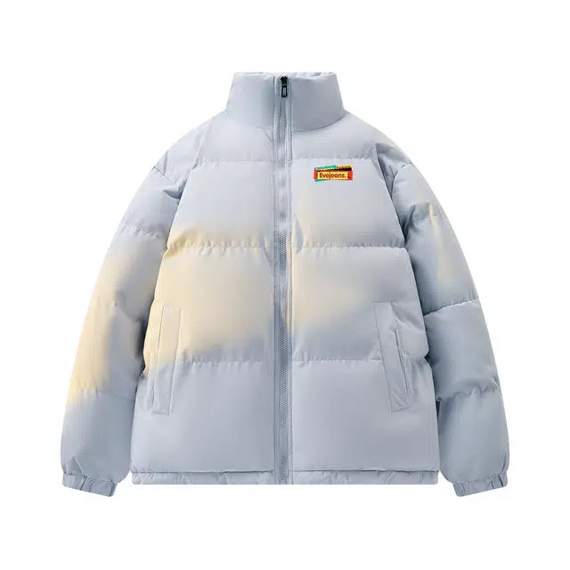 依文 面包服简约纯色休闲宽松防风防寒保暖加厚舒适百搭时尚设计感新元素棉服 男女同款 藏青色
