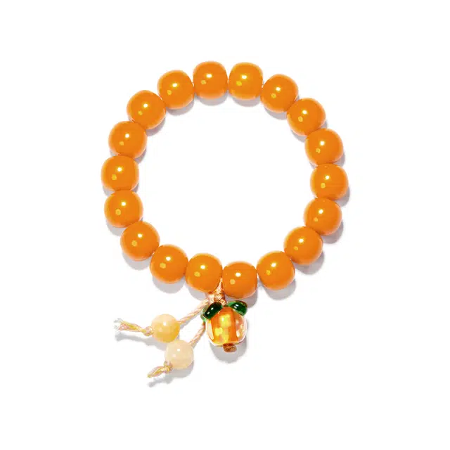 北隐 事事如意 新中式柿柿平安国风健康平安转运珠 小众经典简约设计 日常穿搭暖色手饰 菩提根 手串 男女同款情侣款