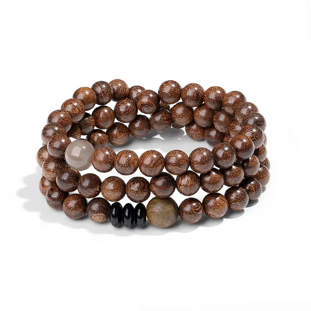 【普陀山官方已祝福】 普陀山文创 考公考研考试上岸 串珠多圈叠戴佛珠 好运礼盒转运礼#好运 金丝檀木 手串 男女同款情侣款