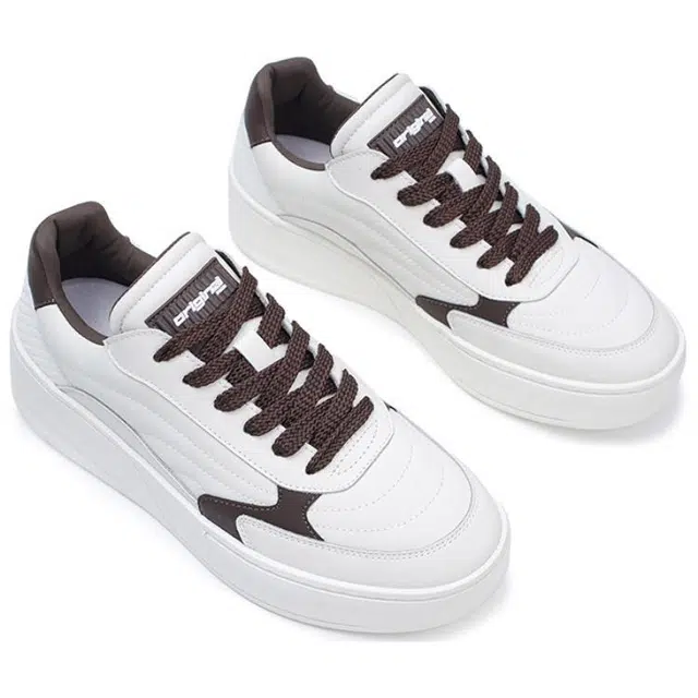 百伦韩 牛剖层革 通勤百搭 舒适潮流个性     复古 防滑 低帮 板鞋 男款 白色