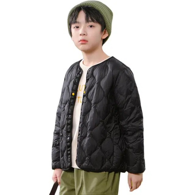 雅鹿羽绒服 时尚洋气轻薄修身纯色保暖 青少年