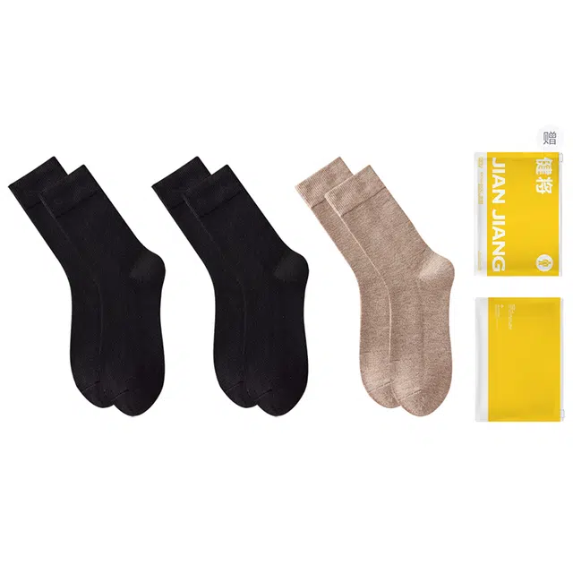 健将 保暖防寒加厚蓄热抗菌防臭透气无骨中筒袜 女款 礼袋组合装