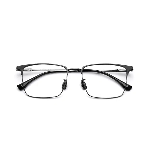 苍木优品 近视眼镜专业网上配斯文商务可配度数 钛 眉毛框/眉线框 光学镜架 男女同款情侣款