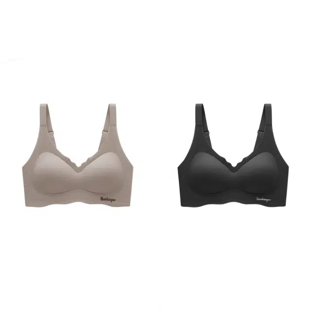 新世家族 无痕运动内衣女夏季薄款大胸显小无钢圈聚拢收副乳防下垂美背文胸 女款 组合装