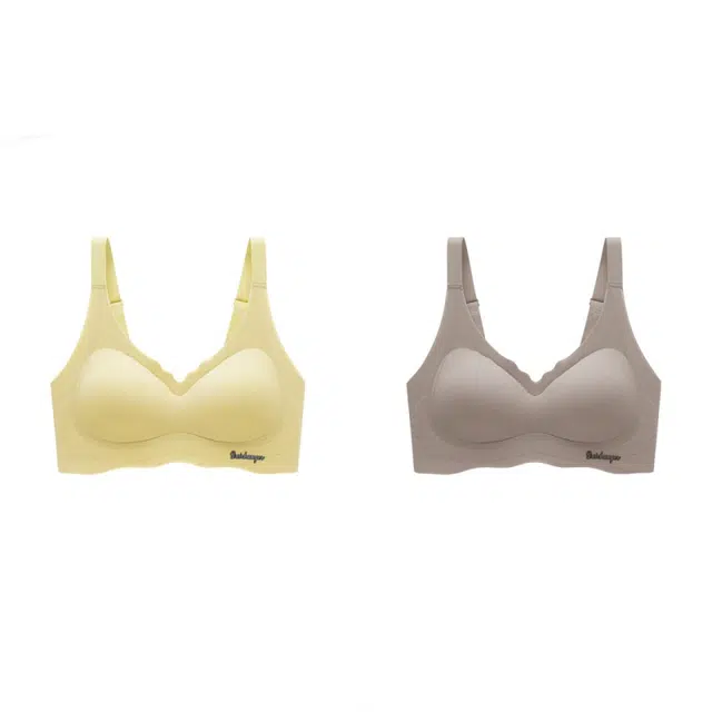 新世家族 无痕运动内衣女夏季薄款大胸显小无钢圈聚拢收副乳防下垂美背文胸 女款 组合装