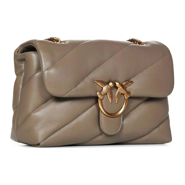PINKO Love Birds Shoulder Bag Beige