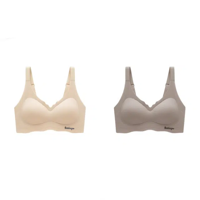 新世家族 无痕运动内衣女夏季薄款大胸显小无钢圈聚拢收副乳防下垂美背文胸 女款 组合装