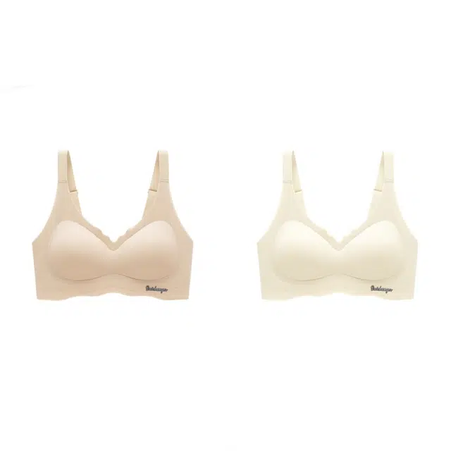 新世家族 无痕运动内衣女夏季薄款大胸显小无钢圈聚拢收副乳防下垂美背文胸 女款 组合装