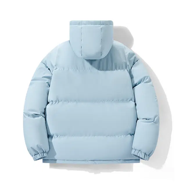 木林森 连帽保暖加厚面包服日常通勤中性风字母印花宽松休闲百搭棉服 男女同款