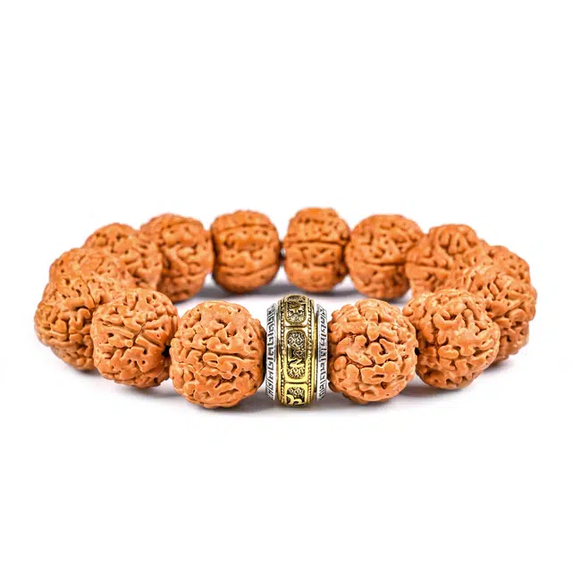 絮物 国风新中式梅花桩原籽文玩单圈佛珠#好运礼盒 金刚菩提 猴头核桃 手串 男女同款情侣款