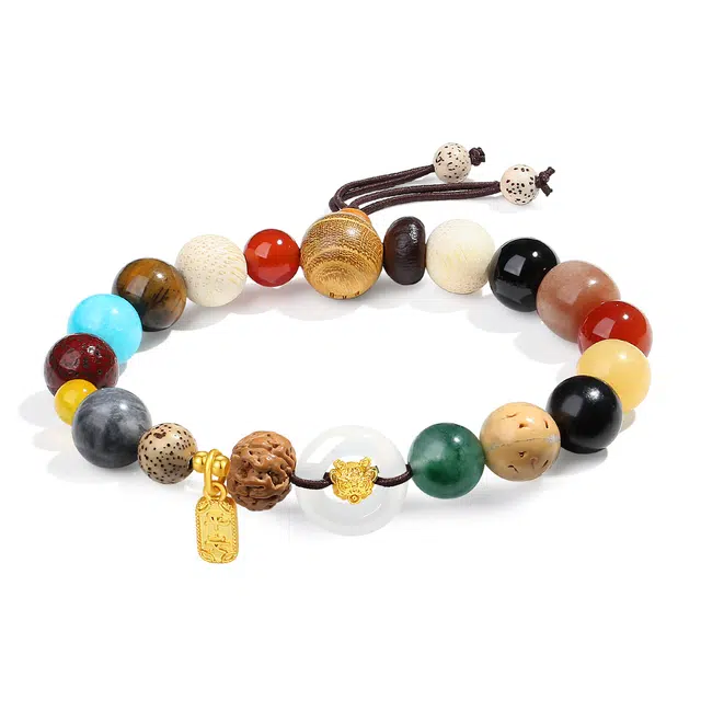 【普陀山官方已过香】 普陀山文创 转运珠招财十八籽吞金兽新中式文玩#好运 菩提根菩提子/菩提籽 手串 男女同款情侣款
