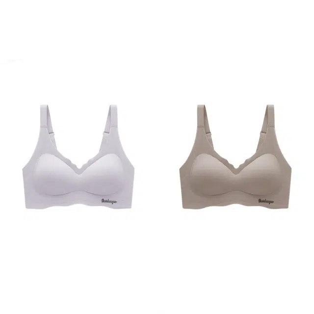 新世家族 无痕运动内衣女夏季薄款大胸显小无钢圈聚拢收副乳防下垂美背文胸 女款 组合装
