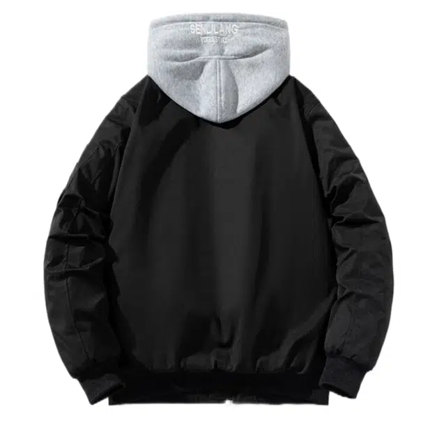 玉儿恋 加厚棒球服字母刺绣外套宽松飞行员夹克棉服 男款