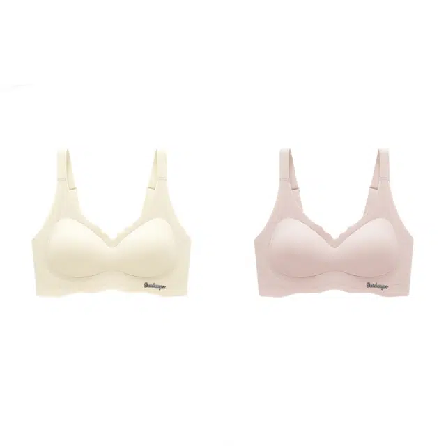 新世家族 无痕运动内衣女夏季薄款大胸显小无钢圈聚拢收副乳防下垂美背文胸 女款 组合装