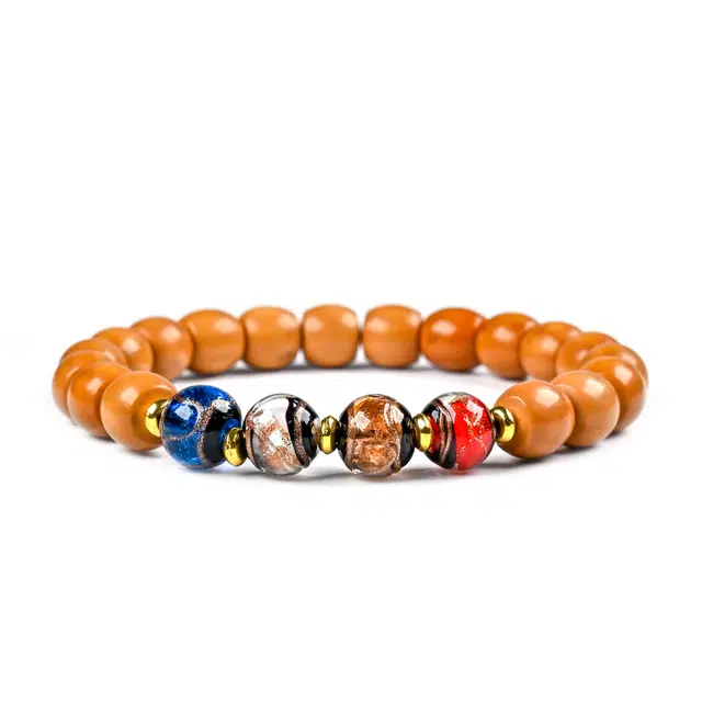 絮物 招财纳福 新中式国风护身转运文玩念珠佛珠 简约大气好运 琉璃 猴头核桃 手串 男女同款情侣款