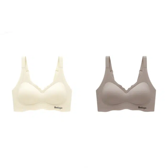 新世家族 无痕运动内衣女夏季薄款大胸显小无钢圈聚拢收副乳防下垂美背文胸 女款 组合装