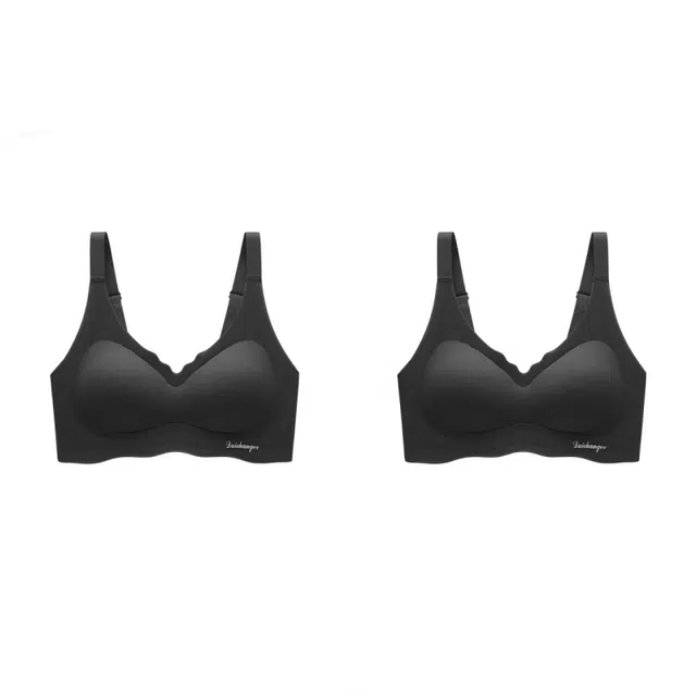 新世家族 无痕运动内衣女夏季薄款大胸显小无钢圈聚拢收副乳防下垂美背文胸 女款 组合装