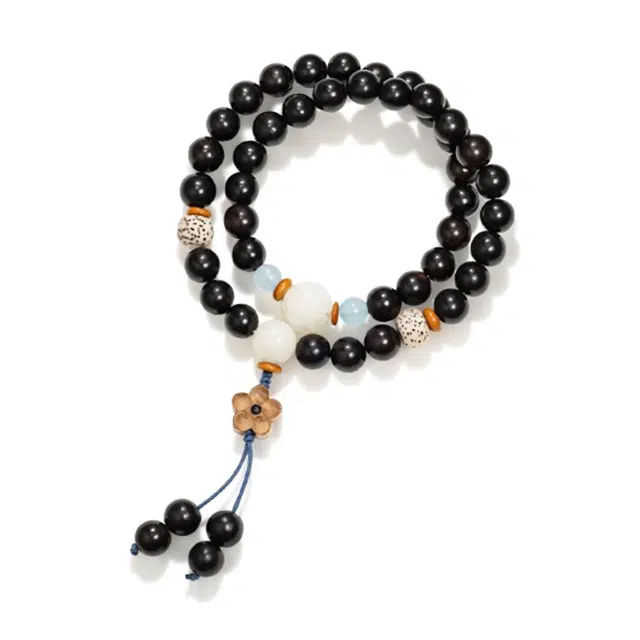 周帝王 招桃花前程似锦福禄吉祥平安喜乐国风纳福礼盒小众诸事顺利好运 黑檀 手串 男女同款情侣款