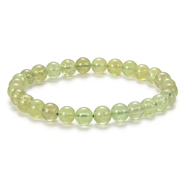 老凤祥 【有钱有颜】沙弗菜 招财美颜 轻奢小众设计 日常通勤百搭 女生 圣诞元旦#好运 水晶 手串 男女同款情侣款