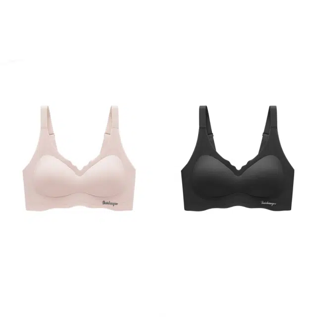 新世家族 无痕运动内衣女夏季薄款大胸显小无钢圈聚拢收副乳防下垂美背文胸 女款 组合装