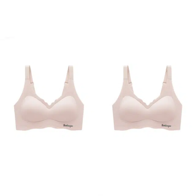 新世家族 无痕运动内衣女夏季薄款大胸显小无钢圈聚拢收副乳防下垂美背文胸 女款 组合装