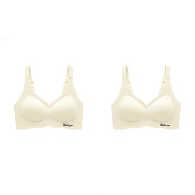 新世家族 无痕运动内衣女夏季薄款大胸显小无钢圈聚拢收副乳防下垂美背文胸 女款 组合装