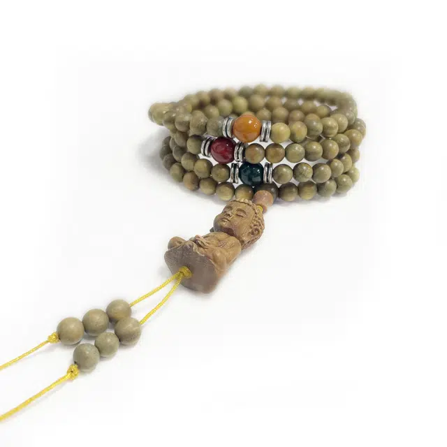 京华录 国潮文玩手持佛珠简约民族风 转运佛珠多圈叠戴设计感文雅温柔 平步青云前途无量#好运 绿檀 手串 男女同款情侣款