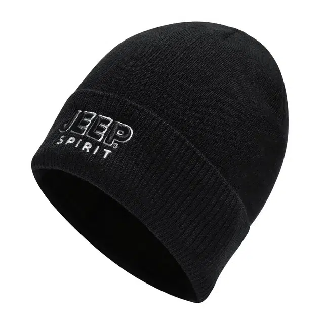 JEEP SPIRIT Windproof Knit Hat Black