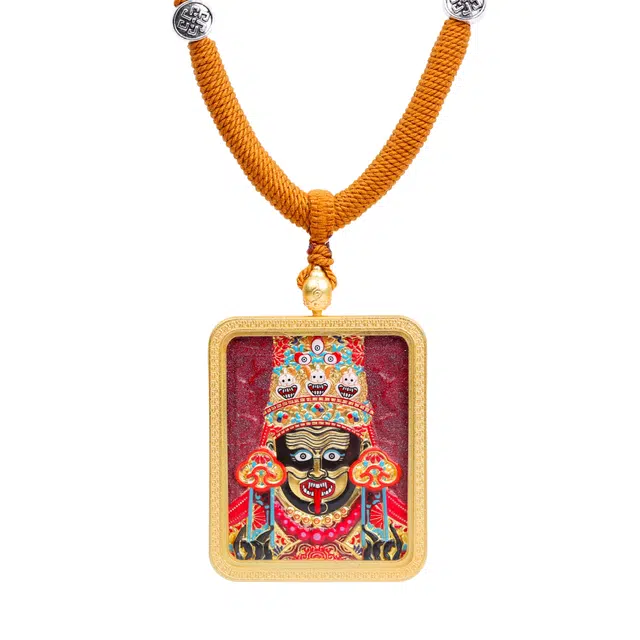 千玺世家 诸事顺利 扎基拉姆女财神 纪念日生日 藏式复古 朱砂 项链 男女同款情侣款