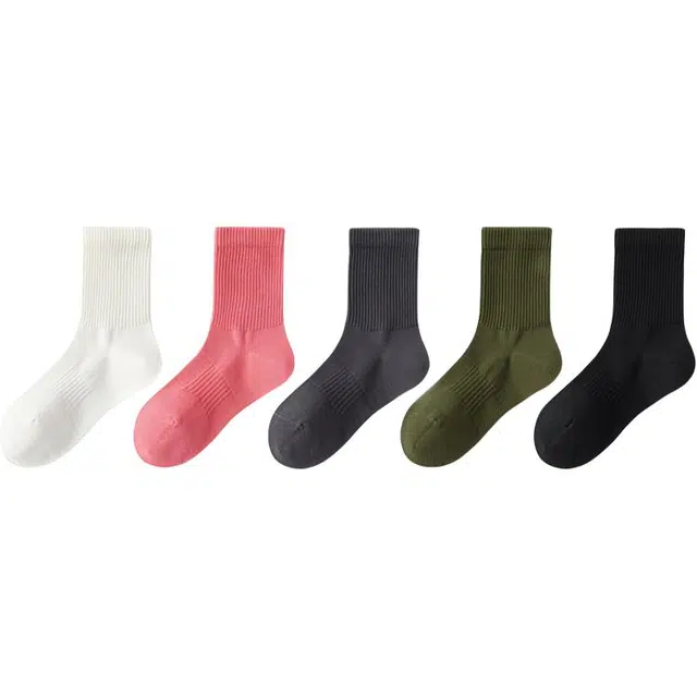 十三日季 舒适透气运动抑菌中筒袜 女款 组合装