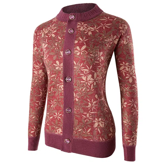 宜而爽 蓄热锁温抗寒可外穿长袖冬季保暖上装 女款 姜红