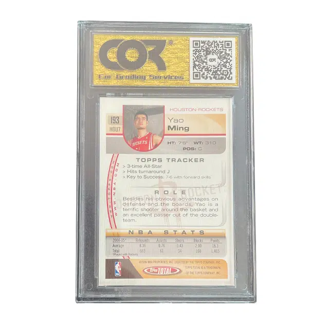 Topps 2006-07 Total Yao Ming COR 9.5