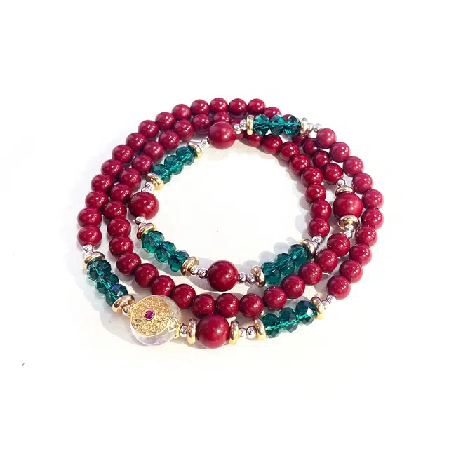 京华录 本命年转运佛珠简约新中式 手持盘玩串珠温柔大气文艺范高级感 诸事顺利学业有成#好运 再造辰砂朱砂 手串 男女同款情侣款