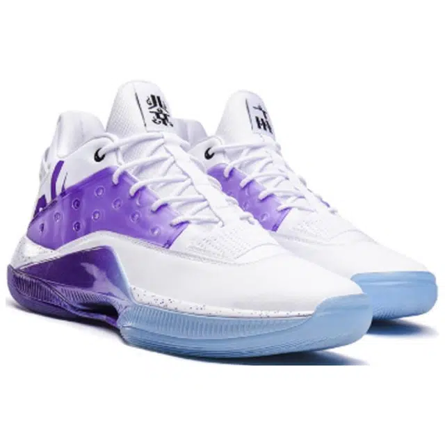 Xtep Youyun 4 Lin Shuhao All-Star Low Basketball Shoes White Purple