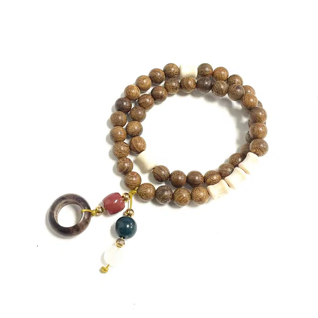 【环环相扣】 琉堇 古风平安扣跑环文玩佛珠 时来运转朱事顺遂转运珠手饰 新年送礼礼盒装#好运 金丝檀木 手串 男女同款情侣款