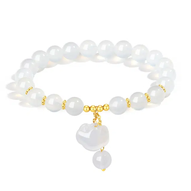 【普陀山官方已祝福】 普陀山文创 国风祥云如意锁 新中式好运吉祥清冷感气质精致手饰 转运礼盒 玉髓 手串 女款