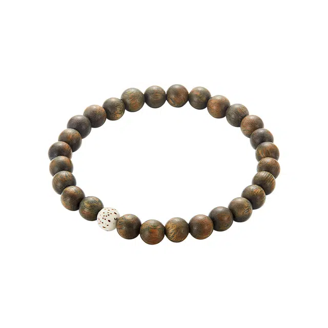 迷颂玛 新中式国潮#好运 招财转运诸事顺利 文玩 绿檀 木作手串 男女同款情侣款