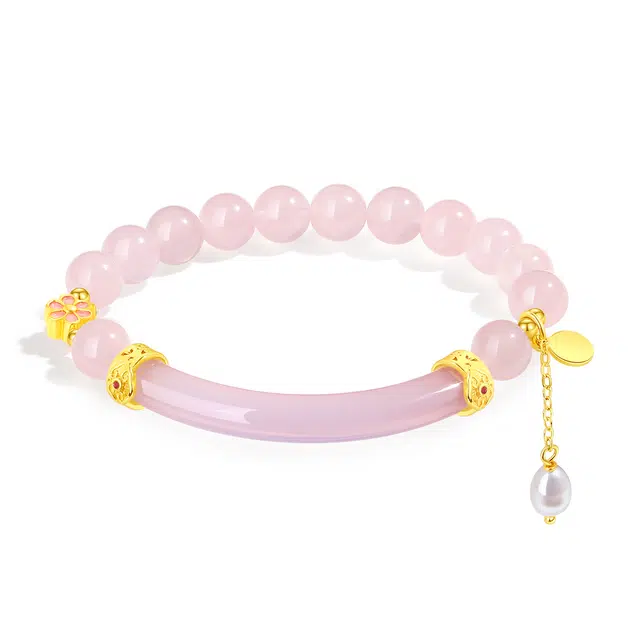 【普陀山官方已过香】 普陀山文创 新中式小众精致转运串珠高级感清新甜美手饰 生日送礼好运礼转运礼盒 玉髓 手链 女款