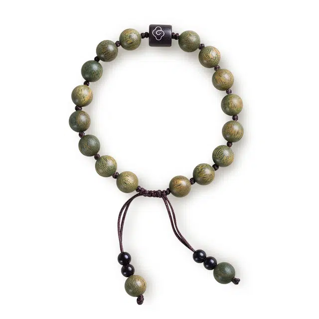 【普陀山官方已过香】 普陀山文创 新中式招财吉祥 祥云国风复古转运佛珠手饰 生日送礼 绿檀 手串 男女同款情侣款