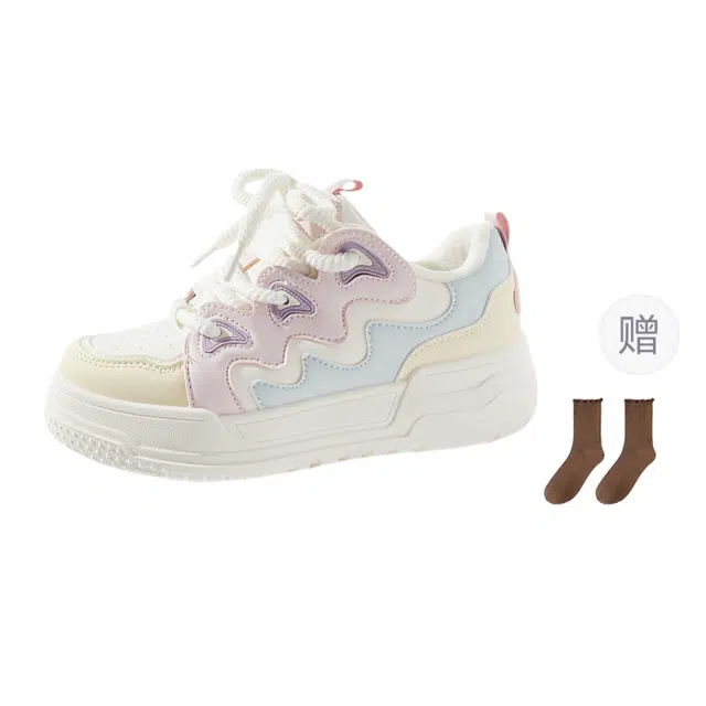 小鹿米利 加绒百搭户外休闲简约 保暖防滑耐磨 低帮 板鞋 女款 马卡龙