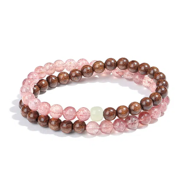 【普陀山官方已过香】 普陀山文创 新中式精致百搭文艺复古盘玩叠戴文玩 生日送礼好运礼转运礼盒 金丝檀木 手串 男女同款情侣款