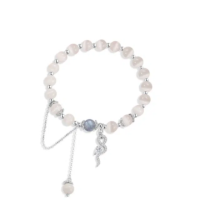 年年喜 相柳灵蛇 转运珠幸运高级感小众设计感冷淡风 创意温柔百搭 猫眼石 手串 女款