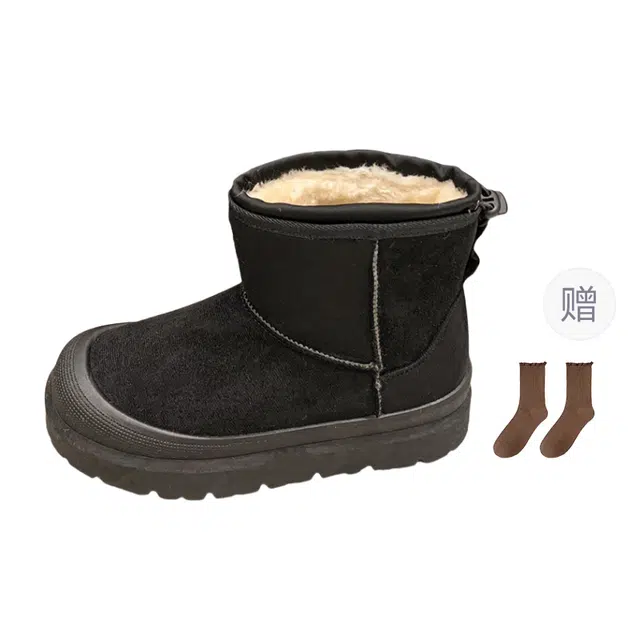 小鹿米利 保暖耐磨增高防滑 加绒加厚舒适 短筒 雪地靴 女款