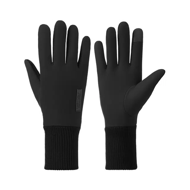 南极人 秋冬季骑行加绒厚户外防寒防泼水骑行摩托车开车登山运动可触屏 加厚 保暖手套 男款