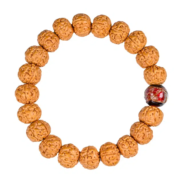 絮物  新中式国风经典韵味 佛珠念珠文玩盘玩手链 步步高升小众设计高级感可调节弹力绳圆珠串珠高级感 金刚菩提 手串 男女同款情侣款