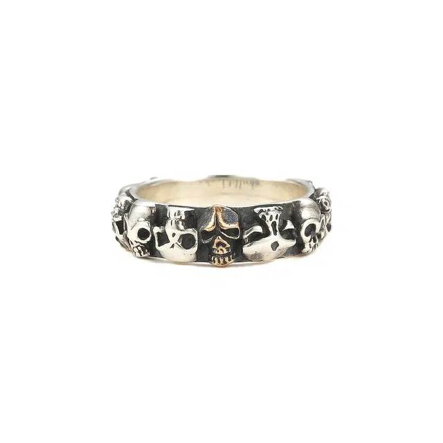 Ruibeila Punk Skull 925 Silver Ring
